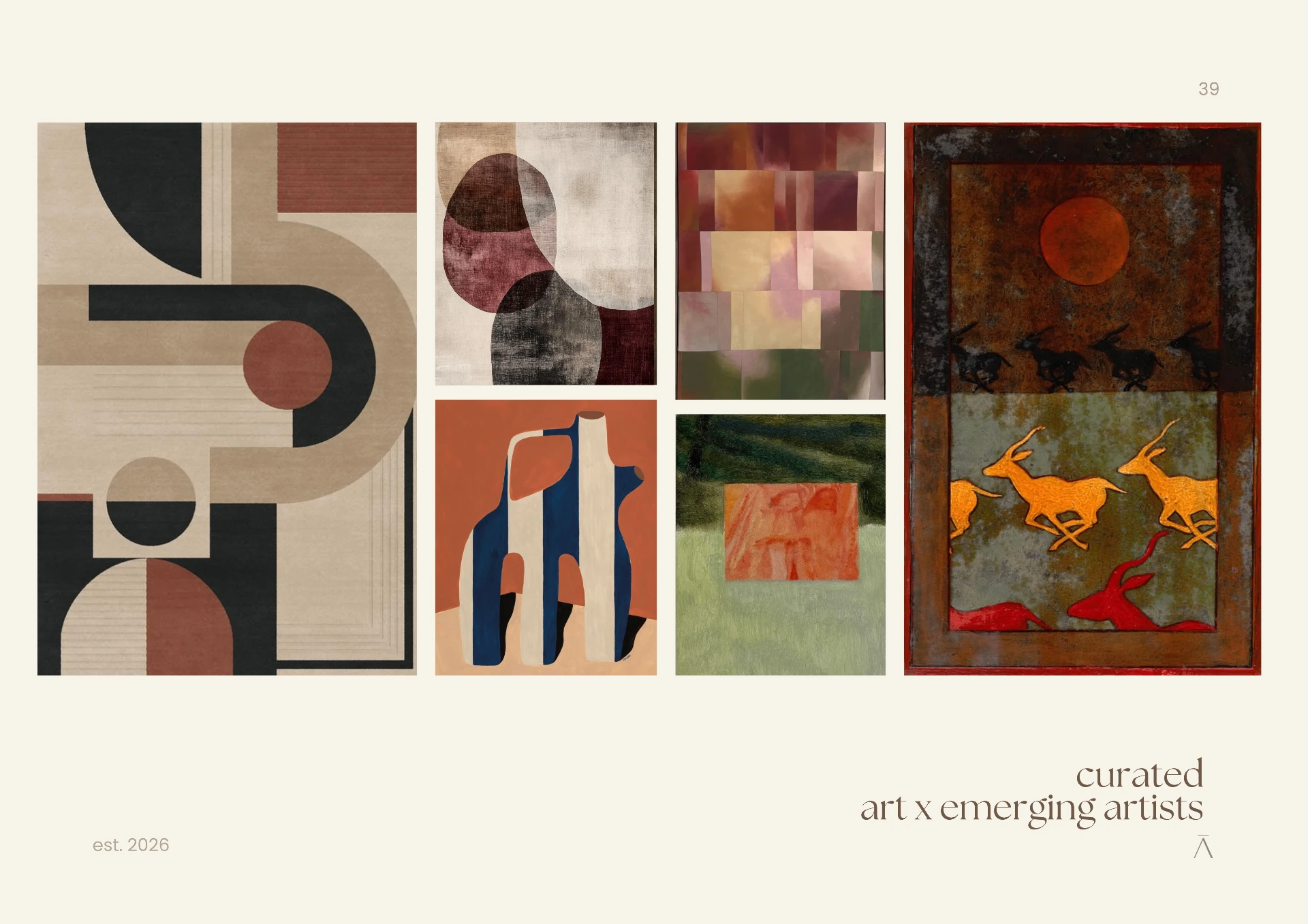 Curated art from emerging artists